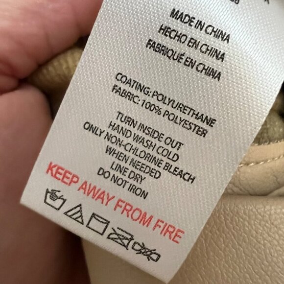 Jason Wu Beige Vegan Leather Split Hem Ankle Pants Size 25 - Picture 10 of 10